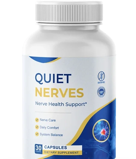 One bottle of Quiet Nerves capsules from the official order page